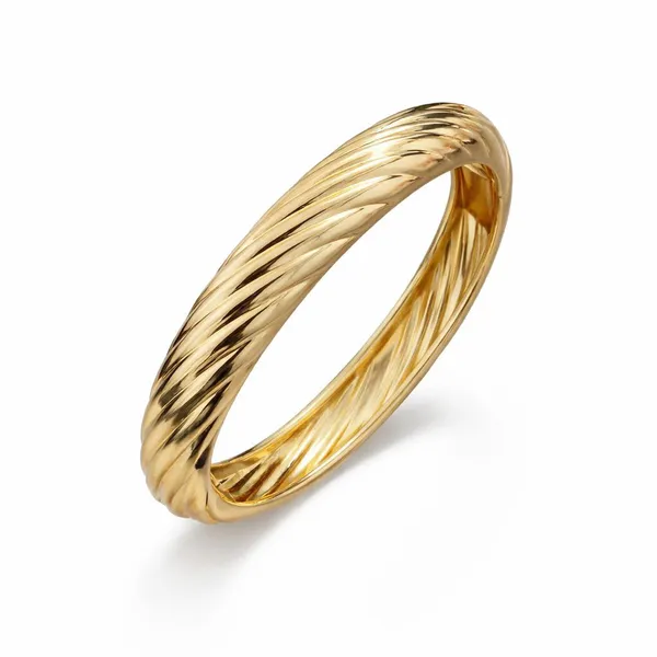 Gold_Plated_Brass_Chunky_Twisted_Rope_Bangle_Bracelet_For_Women
